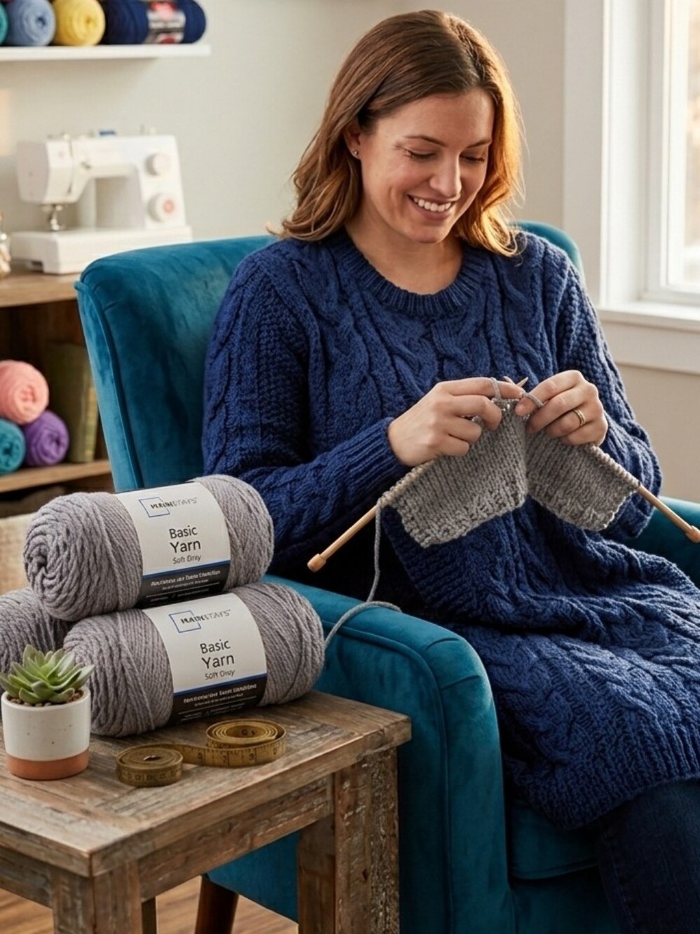 Mainstays Basic Yarn in Soft Gray